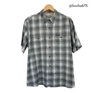 FIELD & STREAM Performance Plaid Cooling Short Sleeve Button Down Shirt